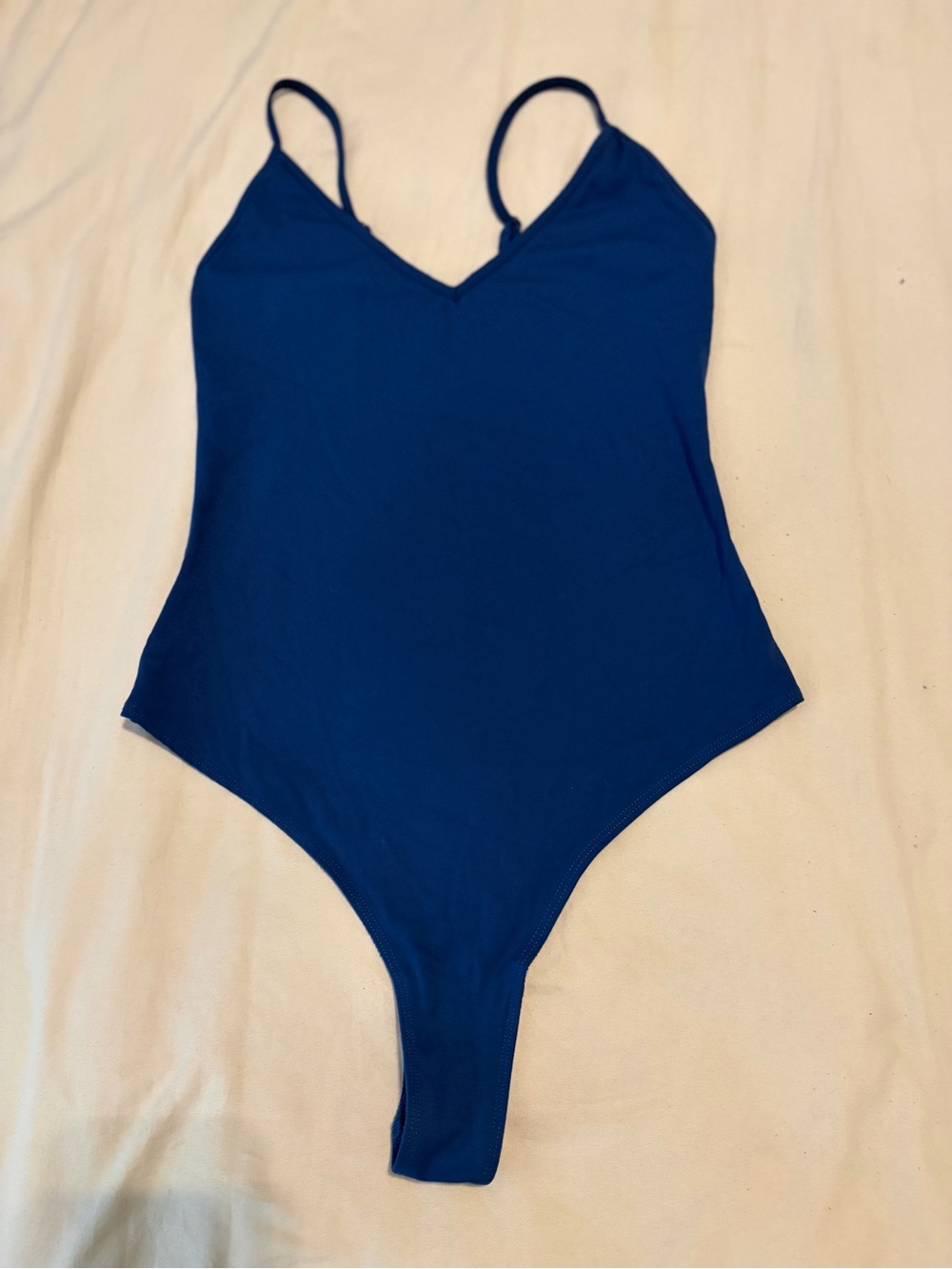 Garage Blue V-Neck Bodysuit